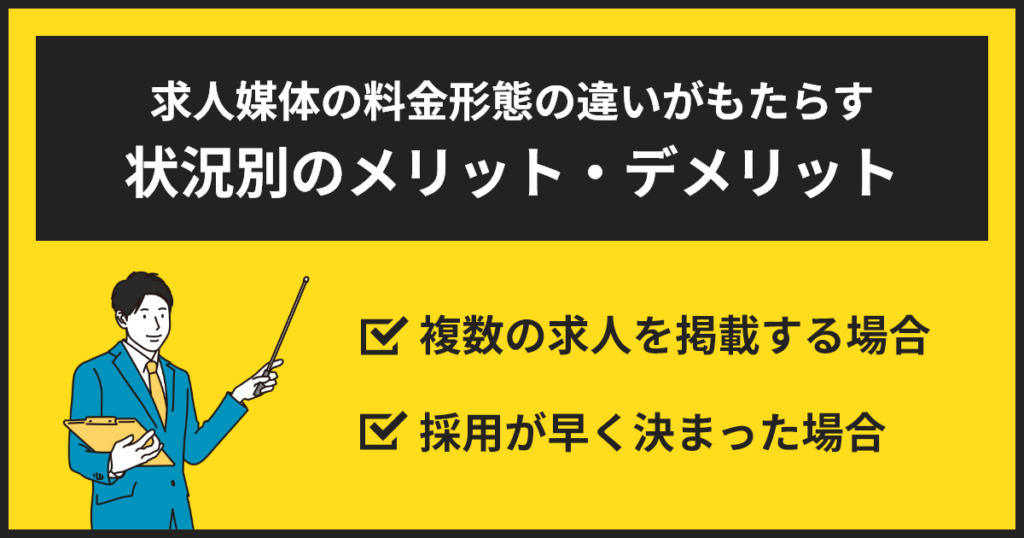 求人媒体の料金形態の違いがもたらすメリット・デメリット