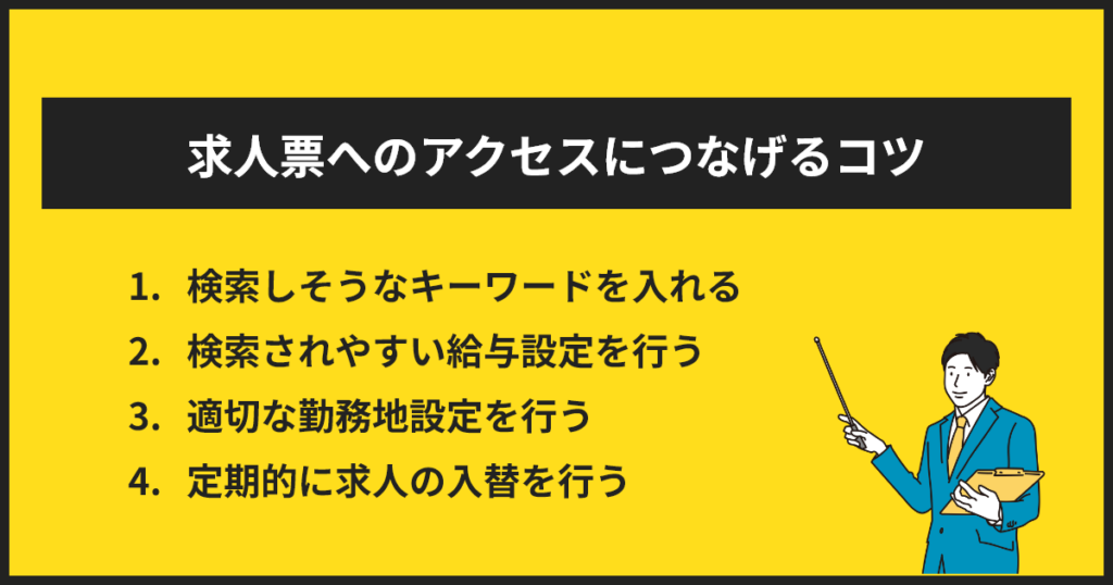 求人票へのアクセスにつなげるコツ