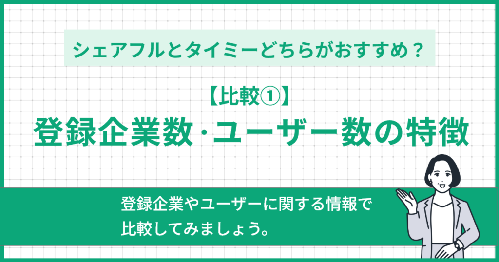 【比較①】登録企業数・ユーザー数の特徴